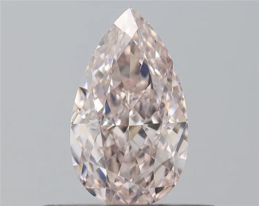 0.41ct Pear Natural Diamond (Colour Light Pink, Clarity VVS2, Cut EX, GIA Certified)