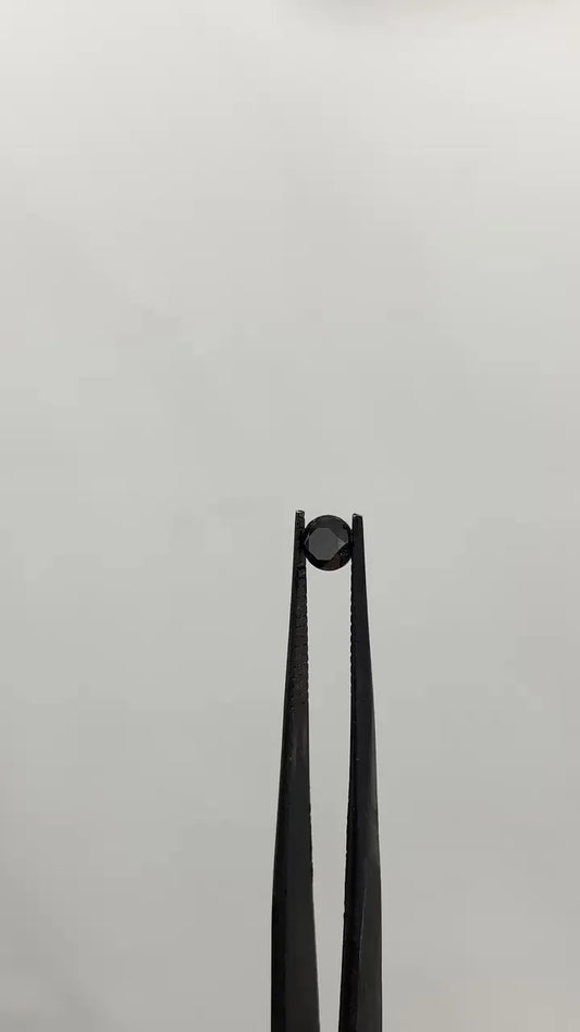 0.42ct Round Natural Diamond (Colour Fancy Black, Clarity VVS2, Cut EX, GIA Certified)