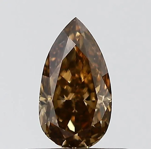 0.43ct Pear Natural Diamond (Colour Brown, Clarity VS1, Cut VG, IGI Certified)
