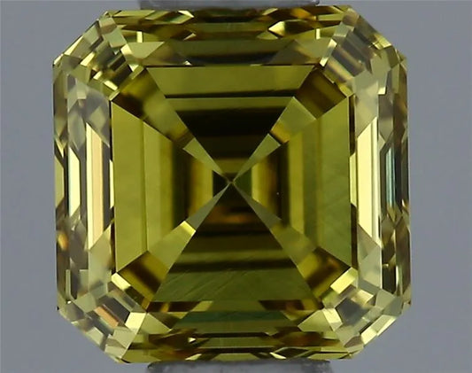 0.43ct Square emerald Natural Diamond (Colour Fancy Deep Yellow, Clarity VS1, Cut GD, GIA Certified)