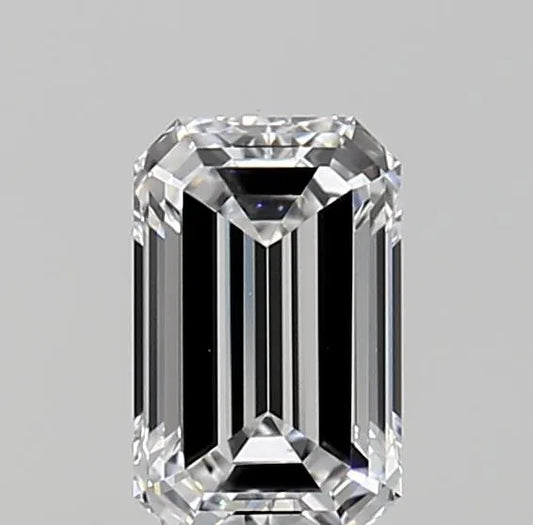 0.45ct Emerald Natural Diamond (Colour D, Clarity FL, GIA Certified)