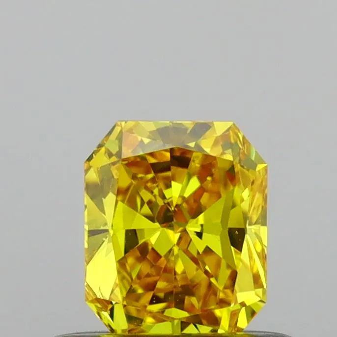 0.46ct Radiant Natural Diamond (Colour Fancy Intense Brownish Yellow, Clarity VS2, Cut VG, IGI Certified)