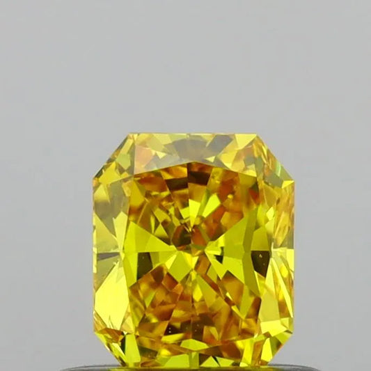 0.46ct Radiant Natural Diamond (Colour Fancy Intense Brownish Yellow, Clarity VS2, Cut VG, IGI Certified)