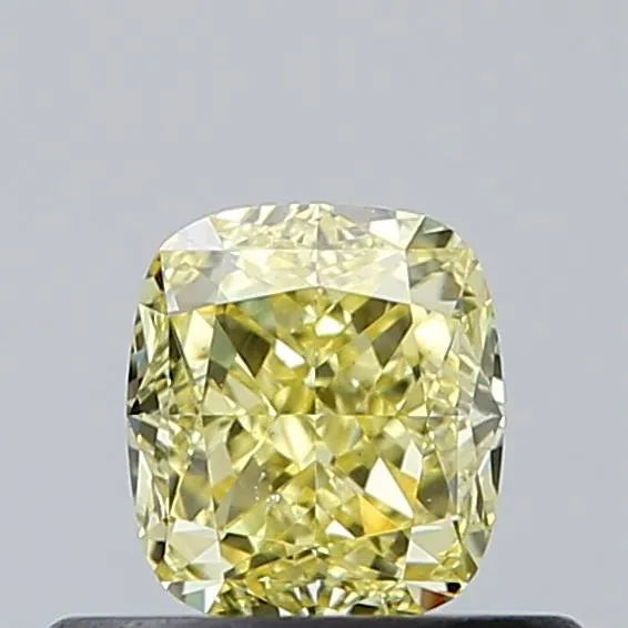 0.47ct Cushion modified Natural Diamond (Colour Fancy Intense Yellow, Clarity SI1, Cut GD, GIA Certified)