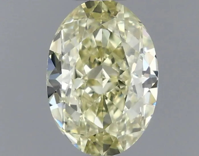 0.48ct Oval Natural Diamond (Colour Fancy Light Yellow, Clarity VS1, GIA Certified)