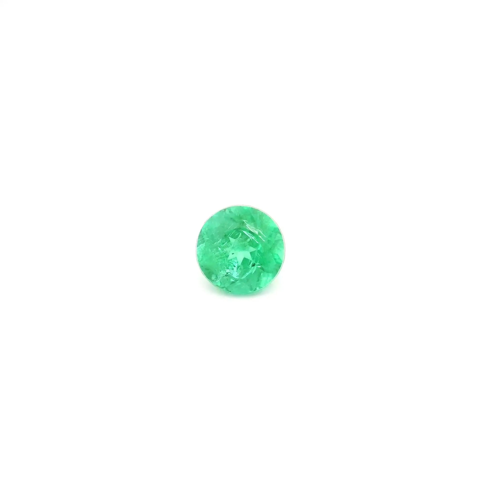 0.49ct Round Natural Emerald (Colour Green, Clarity Slightly Included, Cut Faceted)