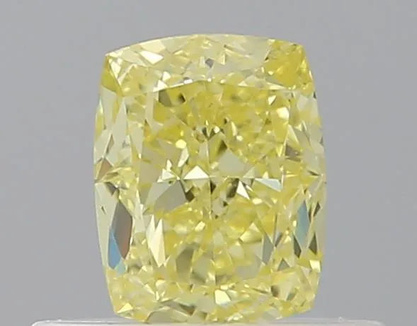 0.50ct Cushion brilliant Natural Diamond (Colour Fancy Intense Yellow, Clarity VS2, GIA Certified)