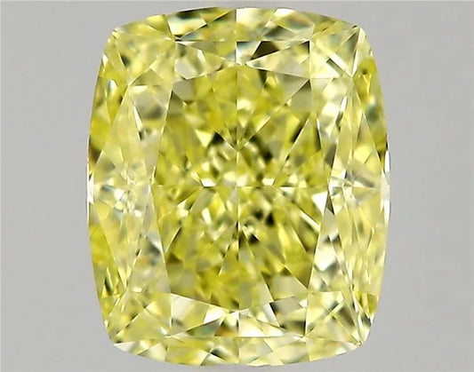 0.50ct Cushion modified Natural Diamond (Colour Fancy None Yellow, Clarity IF, Cut EX, GIA Certified)