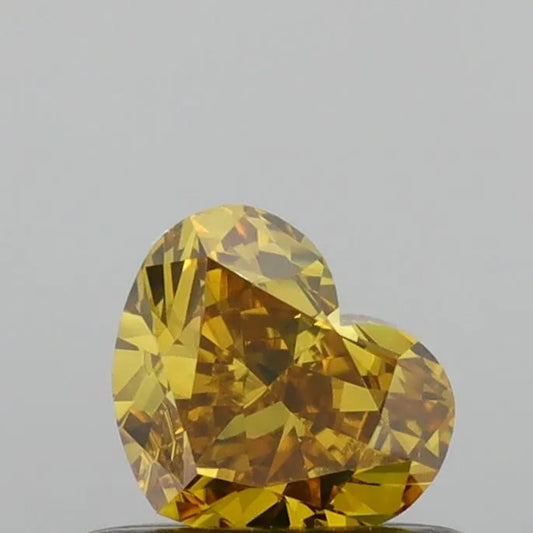 0.50ct Heart Natural Diamond (Colour Fancy Brown Yellow, Clarity VVS1, Cut VG, IGI Certified)