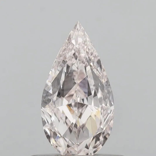 0.50ct Pear Natural Diamond (Colour Fancy Light Orangey Pink, Clarity VS2, GIA Certified)