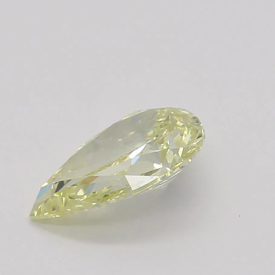 0.50ct Pear Natural Diamond (Colour Fancy Light Yellow, Clarity VS1, GIA Certified)