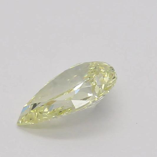 0.50ct Pear Natural Diamond (Colour Fancy Light Yellow, Clarity VS1, GIA Certified)