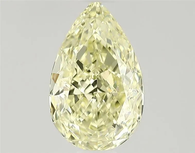 0.50ct Pear Natural Diamond (Colour Fancy Light Yellow, Clarity VVS2, Cut EX, GIA Certified)