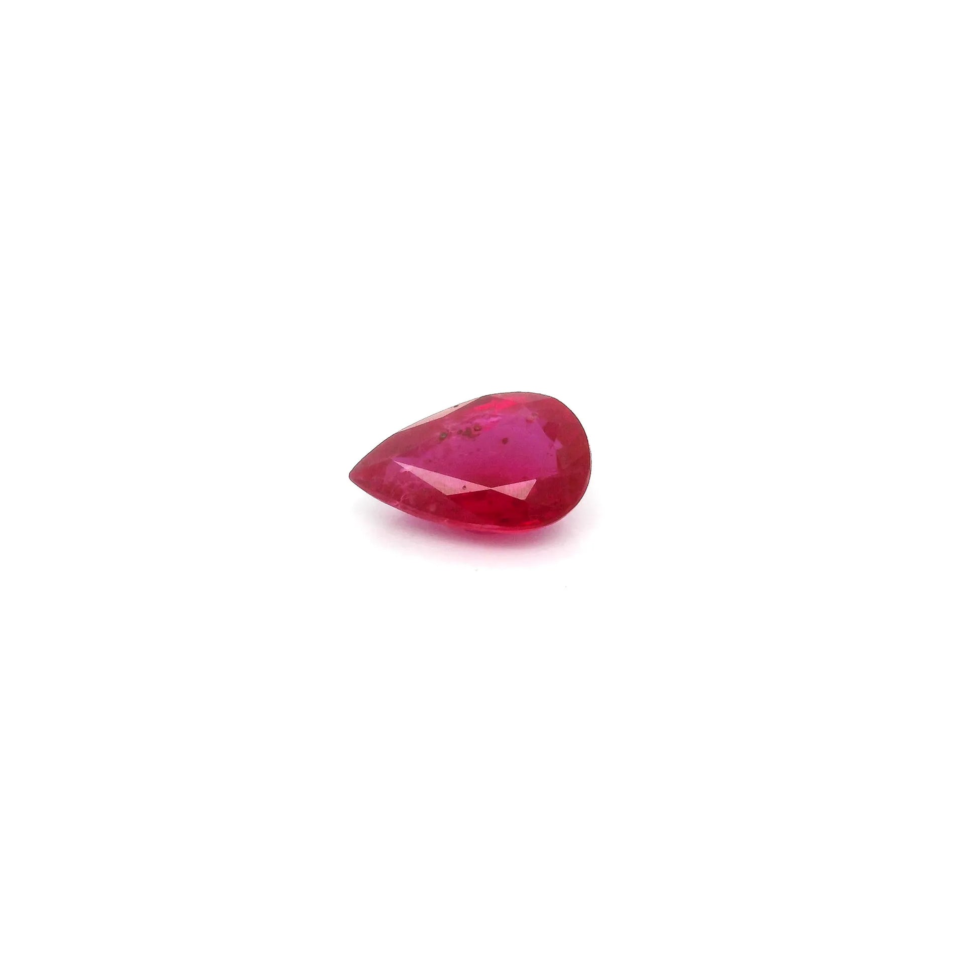 0.50ct Pear Natural Ruby (Colour Red, Clarity Slightly Included, Cut Faceted)