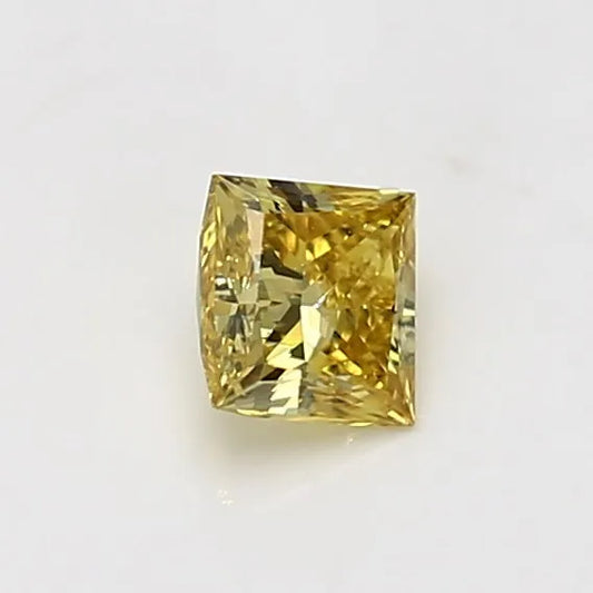 0.50ct Princess Natural Diamond (Colour Fancy Vivid Yellow, Clarity SI1, GIA Certified)