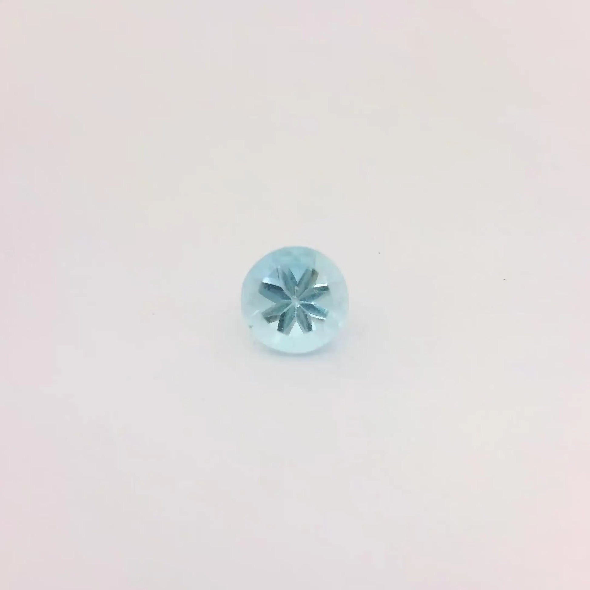 0.51ct Round Natural Aquamarine (Colour Blue, Clarity Eye Clean, Cut Faceted)