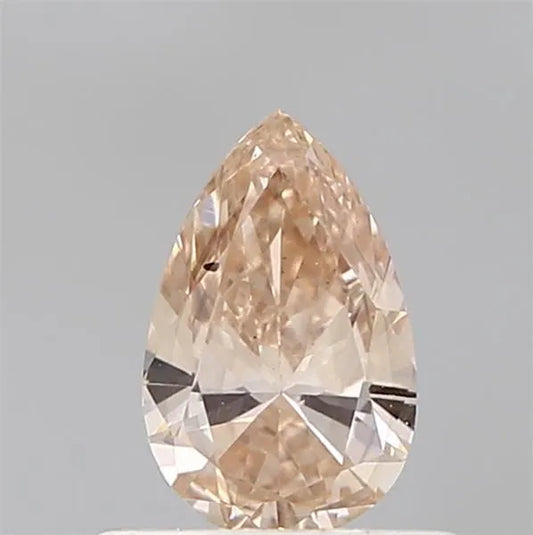 0.52ct Pear Lab Grown Diamond (Colour Fancy Light Orangey Brown, Clarity VS2, IGI Certified)