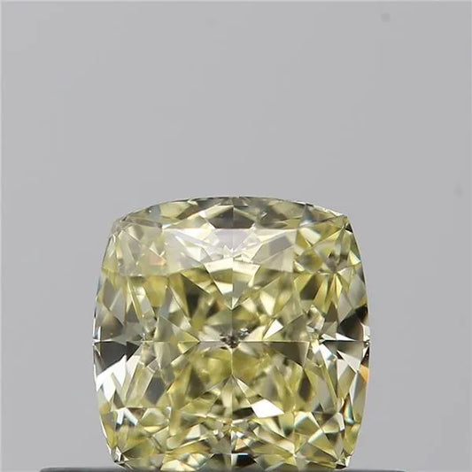 0.53ct Cushion brilliant Natural Diamond (Colour Fancy Yellow, Clarity SI1, GIA Certified)