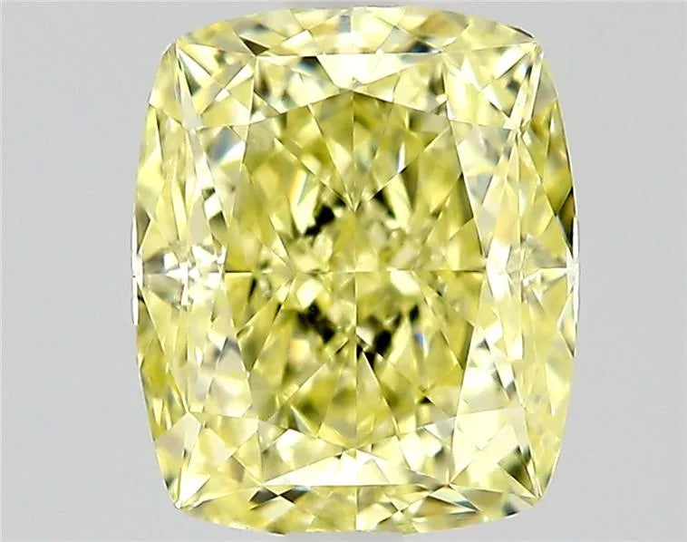 0.53ct Cushion modified Natural Diamond (Colour Fancy Light None Yellow, Clarity VVS2, Cut EX, GIA Certified)