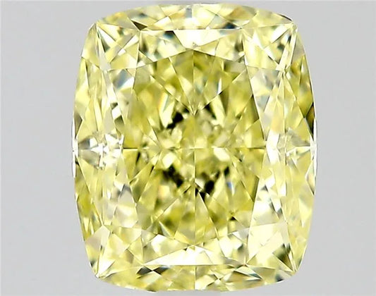 0.53ct Cushion modified Natural Diamond (Colour Fancy Light None Yellow, Clarity VVS2, Cut EX, GIA Certified)