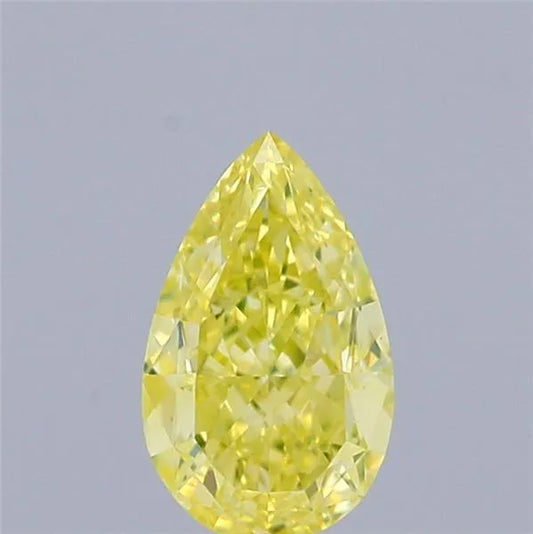 0.56ct Pear Natural Diamond (Colour Fancy Intense Yellow, Clarity VS1, GIA Certified)