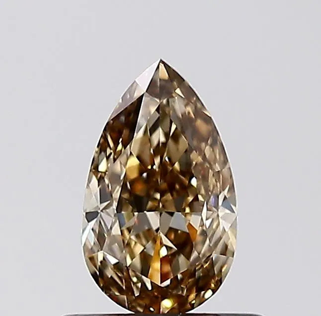 0.57ct Pear Natural Diamond (Colour Brown, Clarity VVS2, Cut VG, IGI Certified)