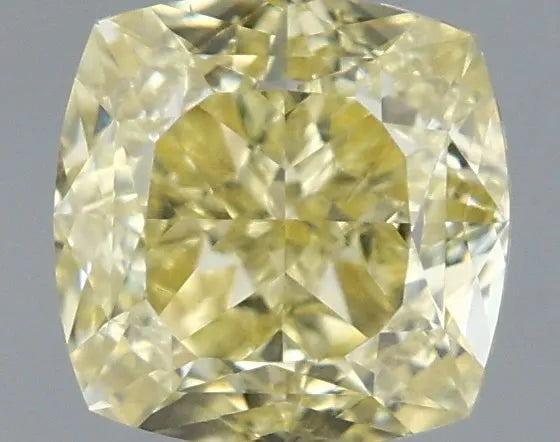 0.59ct Cushion brilliant Natural Diamond (Colour Fancy Yellow, Clarity VS2, GIA Certified)