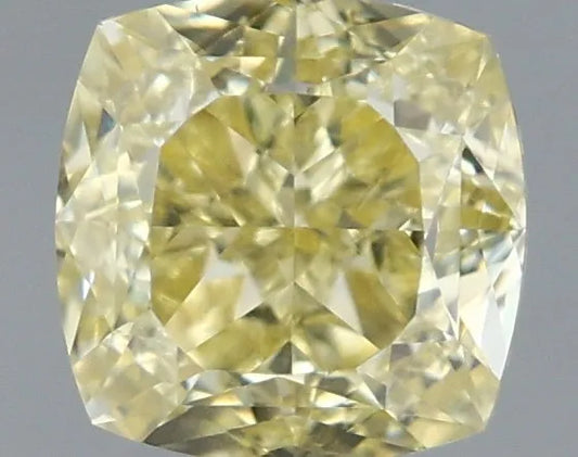 0.59ct Cushion brilliant Natural Diamond (Colour Fancy Yellow, Clarity VS2, GIA Certified)