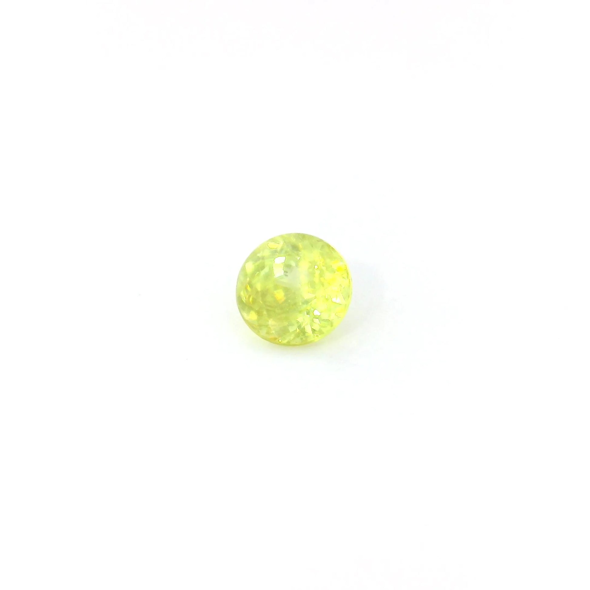 0.59ct Round Natural Sphene (Colour Yellow, Clarity Slightly Included, Cut Faceted)