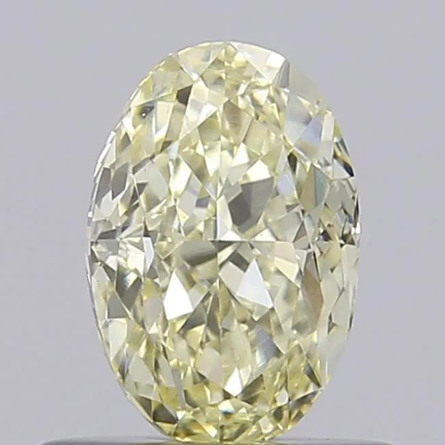 0.60ct Oval Lab Grown Diamond (Colour Fancy Light Yellow, Clarity VVS2, IGI Certified)