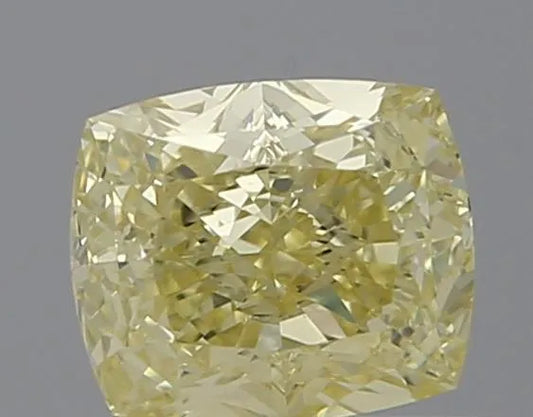 0.61ct Cushion brilliant Natural Diamond (Colour Fancy Light Yellow, Clarity IF, GIA Certified)