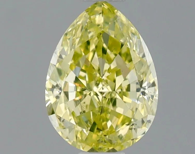 0.61ct Pear Natural Diamond (Colour Fancy Yellow, Clarity SI1, GIA Certified)