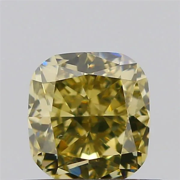 0.62ct Cushion brilliant Natural Diamond (Colour Fancy Yellow, Clarity SI1, GIA Certified)