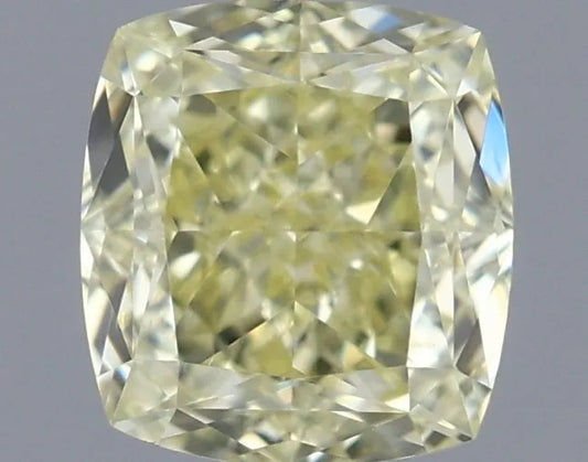 0.62ct Cushion modified Natural Diamond (Colour Fancy Light Yellow, Clarity VS2, GIA Certified)