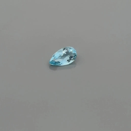0.64ct Pear Natural Aquamarine (Colour Blue, Clarity Eye Clean, Cut Faceted)