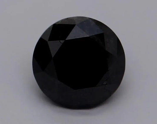 0.68ct Round Natural Diamond (Colour Fancy Black, Clarity VVS2, Cut EX, GIA Certified)