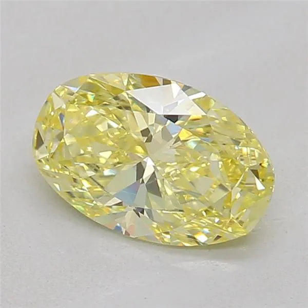 0.69ct Oval Lab Grown Diamond (Colour Fancy Yellow, Clarity VVS2, IGI Certified)