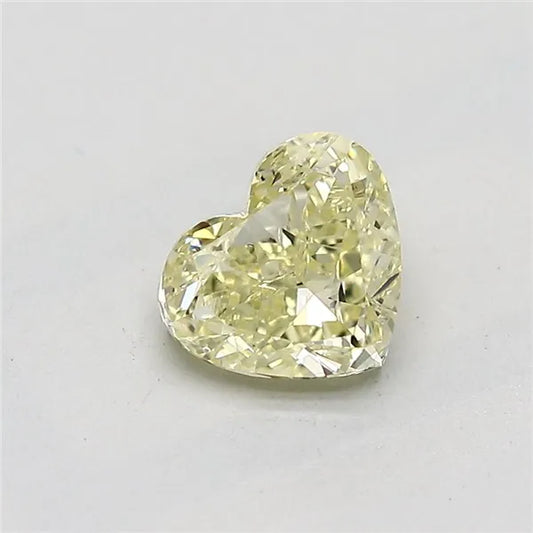 0.72ct Heart Natural Diamond (Colour Fancy Light Yellow, Clarity VS1, GIA Certified)