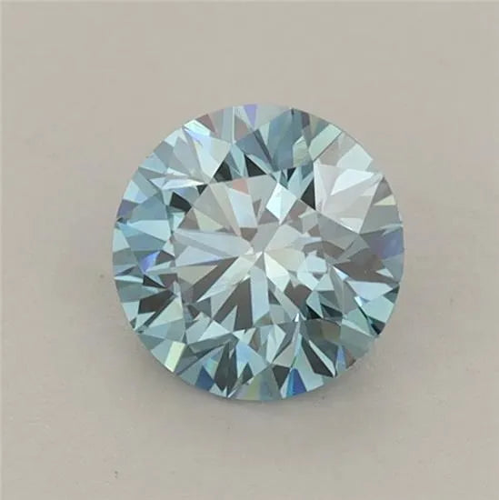 0.73ct Round Lab Grown Diamond (Colour Fancy Vivid Blue, Clarity VS1, Cut ID, IGI Certified)