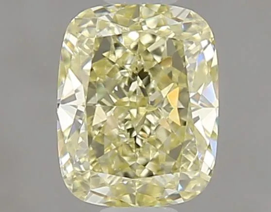 0.75ct Cushion brilliant Natural Diamond (Colour Fancy Light Yellow, Clarity VVS2, GIA Certified)