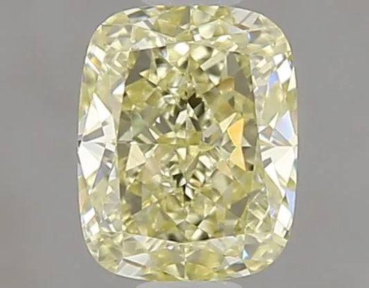 0.75ct Cushion brilliant Natural Diamond (Colour Fancy Light Yellow, Clarity VVS2, GIA Certified)