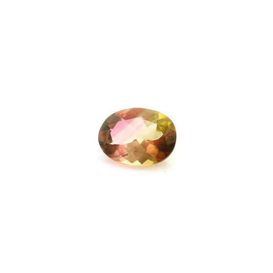 0.76ct Oval Natural Tourmaline (Colour Bicolor, Clarity Slightly Included, Cut Faceted)