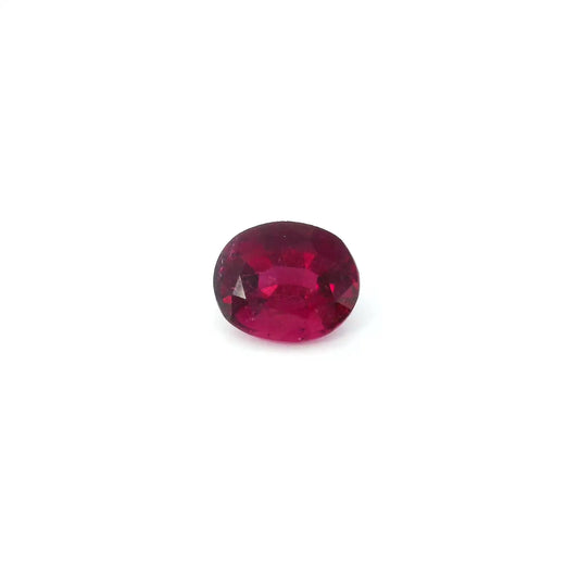 0.76ct Oval Natural Tourmaline (Colour Red, Clarity Slightly Included, Cut Faceted)