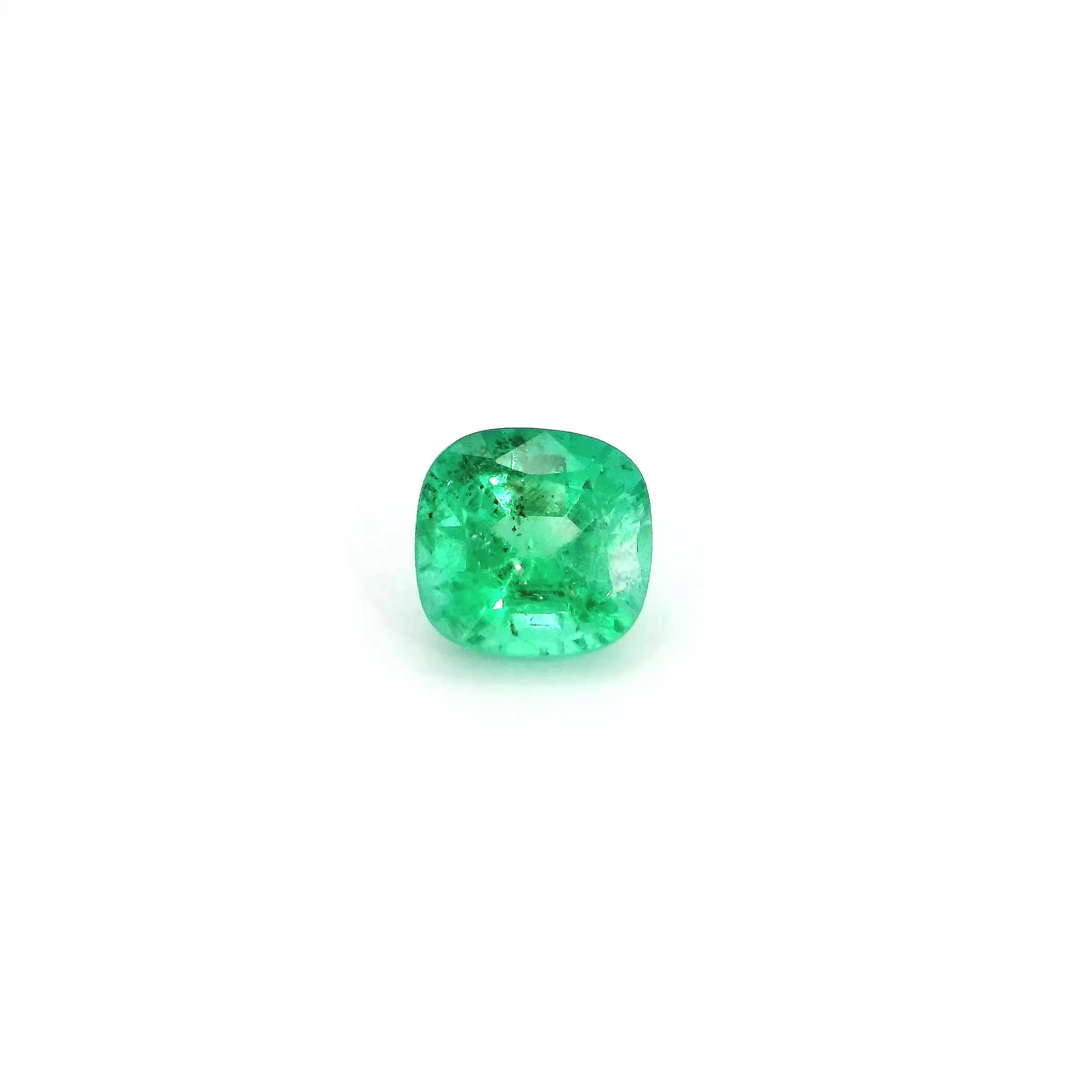 0.78ct Cushion Natural Emerald (Colour Green, Clarity Slightly Included, Cut Faceted)
