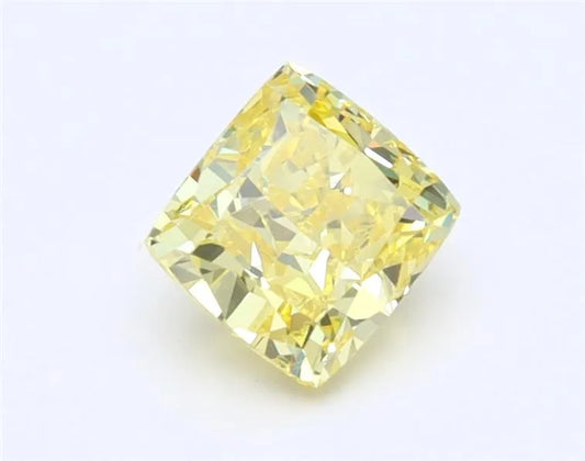 0.78ct Cushion brilliant Natural Diamond (Colour Fancy Vivid Yellow, Clarity VS2, GIA Certified)