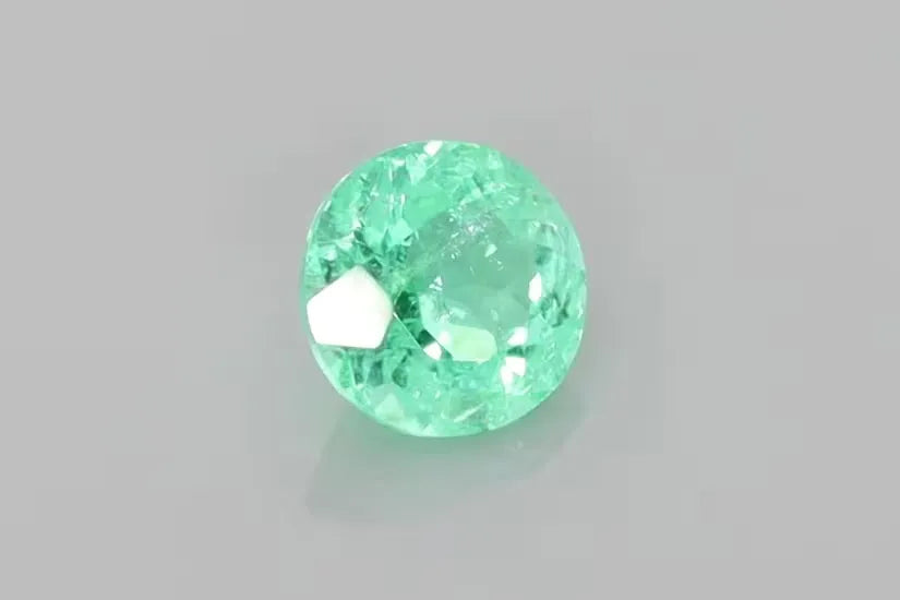 0.78ct Round Natural Tourmaline (Colour Green, Clarity Slightly Included, Cut Faceted)
