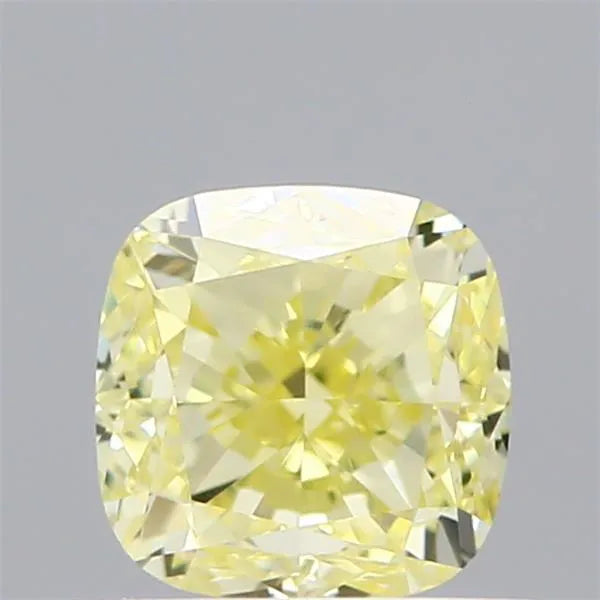 0.80ct Cushion modified Natural Diamond (Colour Fancy Yellow, Clarity VVS2, GIA Certified)
