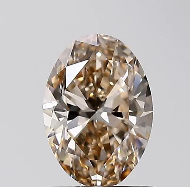 0.80ct Oval Natural Diamond (Colour Fancy Light, Clarity SI1, GIA Certified)