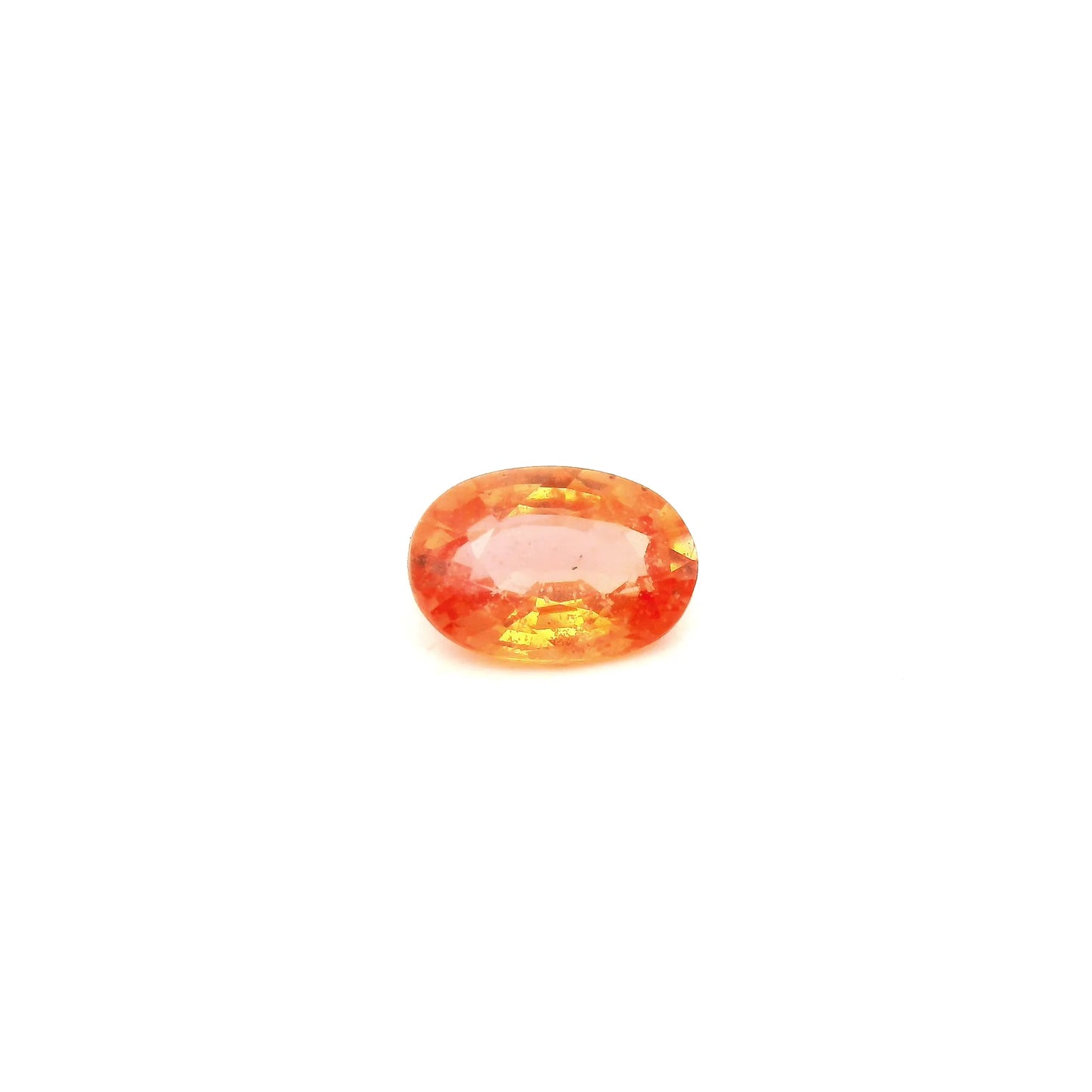 0.80ct Oval Natural Sapphire (Colour Orange, Clarity Slightly Included, Cut Faceted)