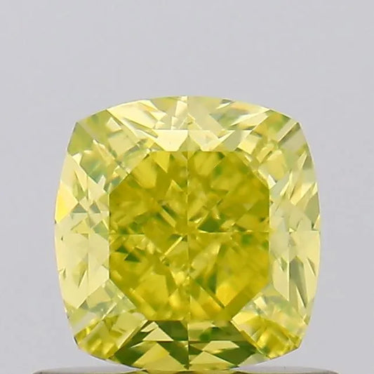 0.81ct Cushion brilliant Natural Diamond (Colour Fancy Intense Yellow, Clarity VS1, GIA Certified)
